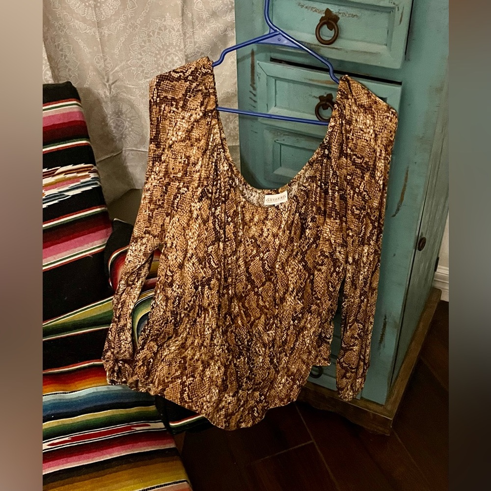 Shyanne Snakeskin Print Top XXL